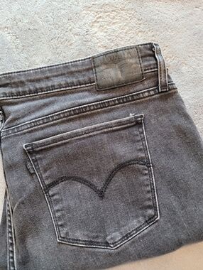 Levi's Mens 711 Skinny 34x32 Black/Gray EUC Black Label And Tag S40197 Classic
